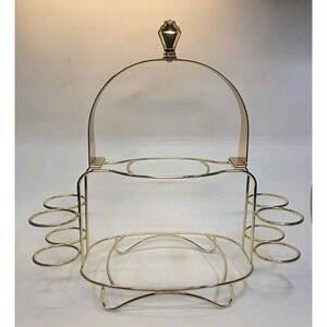 Gold Plated Wire Chafing Dish And Cup Holder Caddy